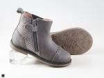 Nubuck shoes in grey with toe design - 4