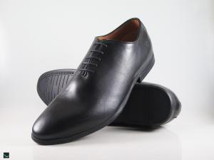 Plain black lace up office shoes