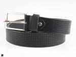 Men's leather belt in black - 2