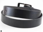 Smooth and strong plain black leather belt - 2